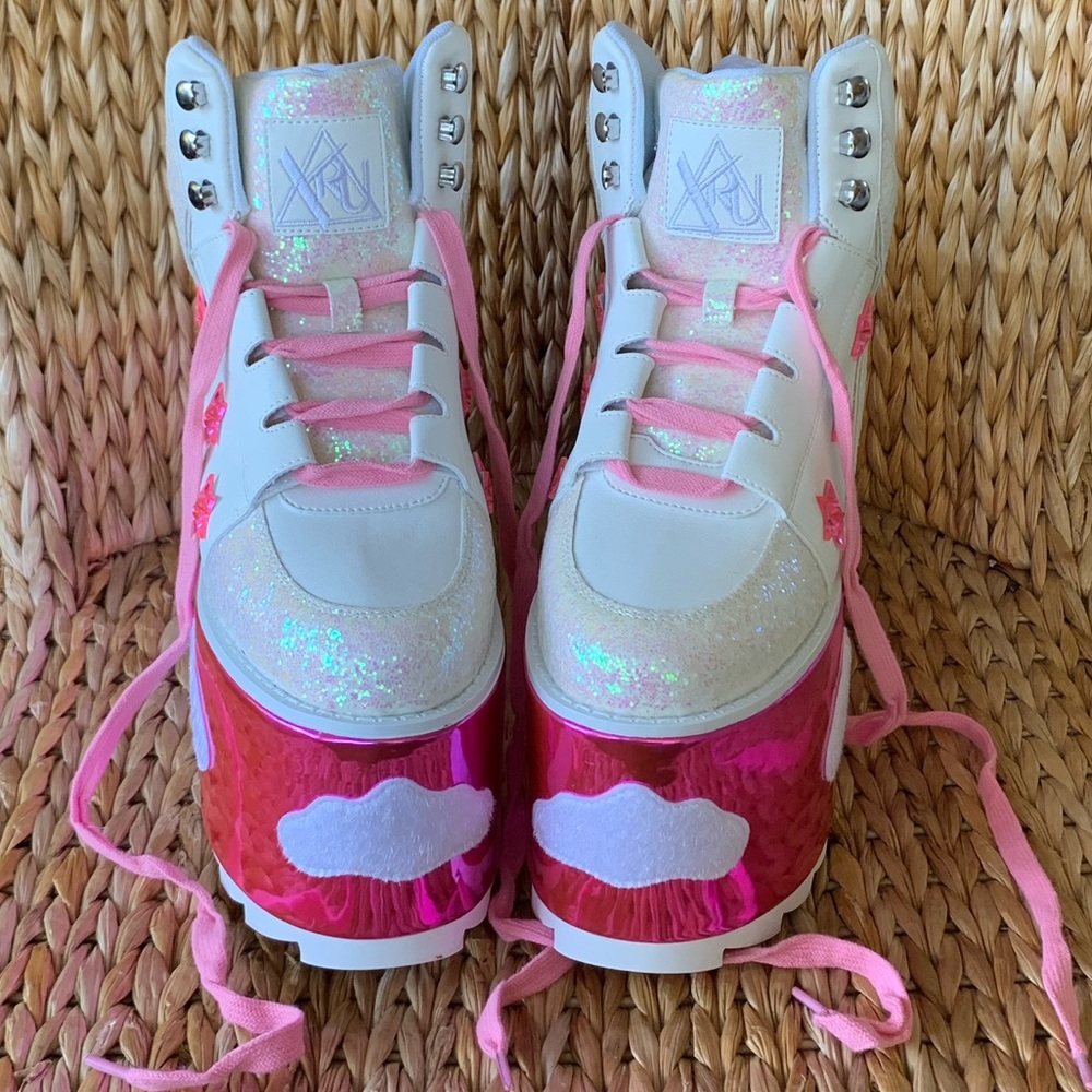 NIB YRU White & Pink 🌥 Sky Sky Platforms - Picture 2 of 7